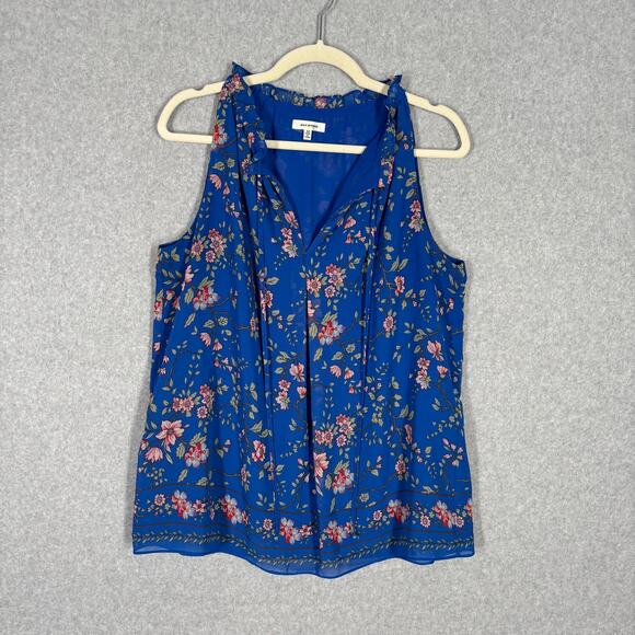 Max Studio Tank Top Medium Flowy Cottage Farmhouse Feminine Mediterranean Resort - Picture 1 of 11